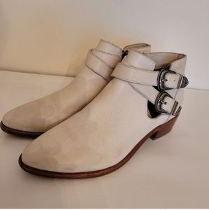 White Frye Booties